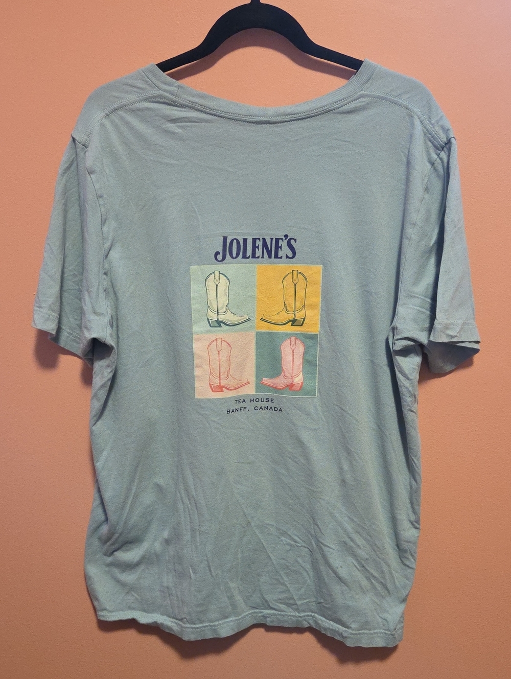 Light Blue Jolene's Tea House Graphic Tee